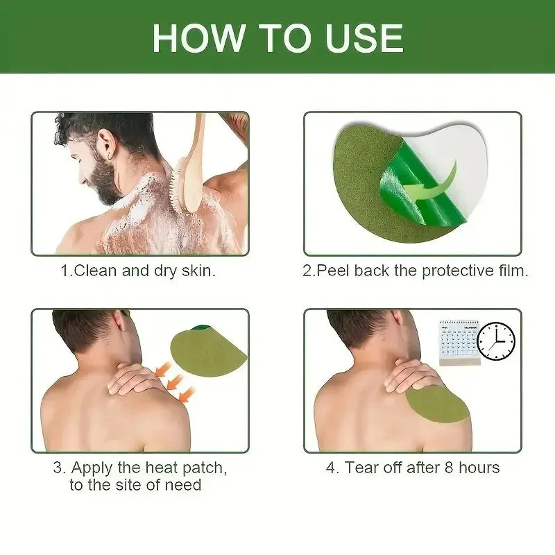 Warm Neck & Shoulder Heat Patches – Acupuncture Relief (6, 12, or 60 Pack)